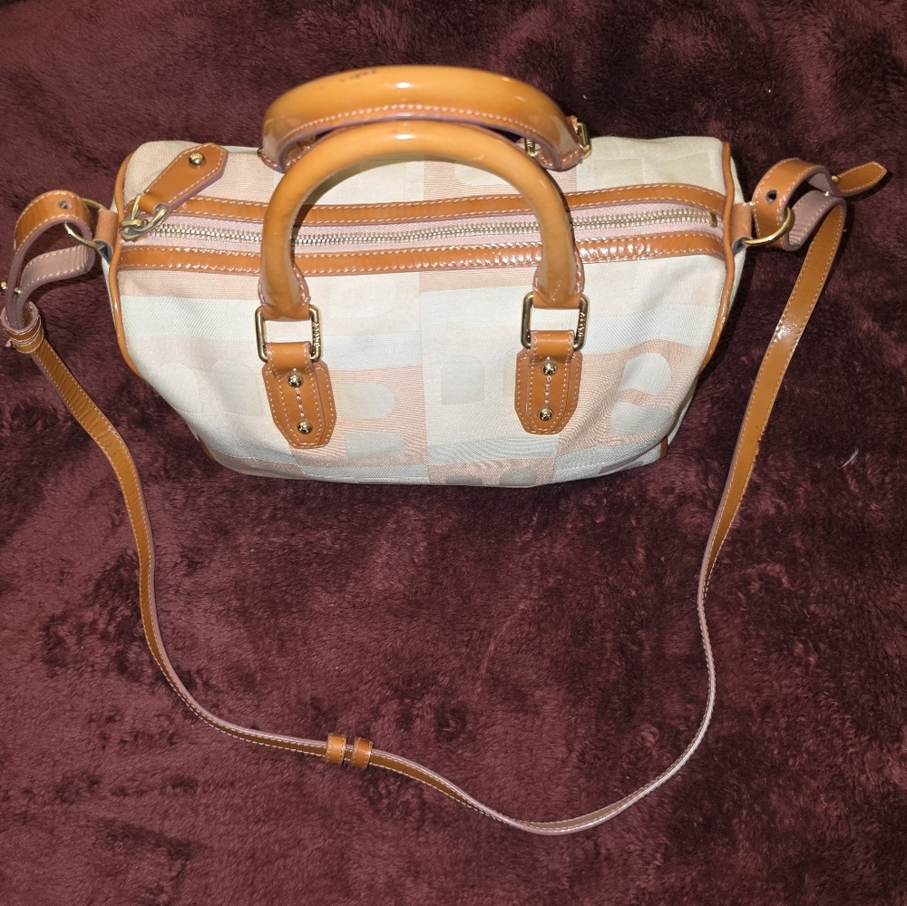Bally Vintage Canvas 2-Way Boston Satchel W/ Leather Trim. EUC - Picture 5 of 16
